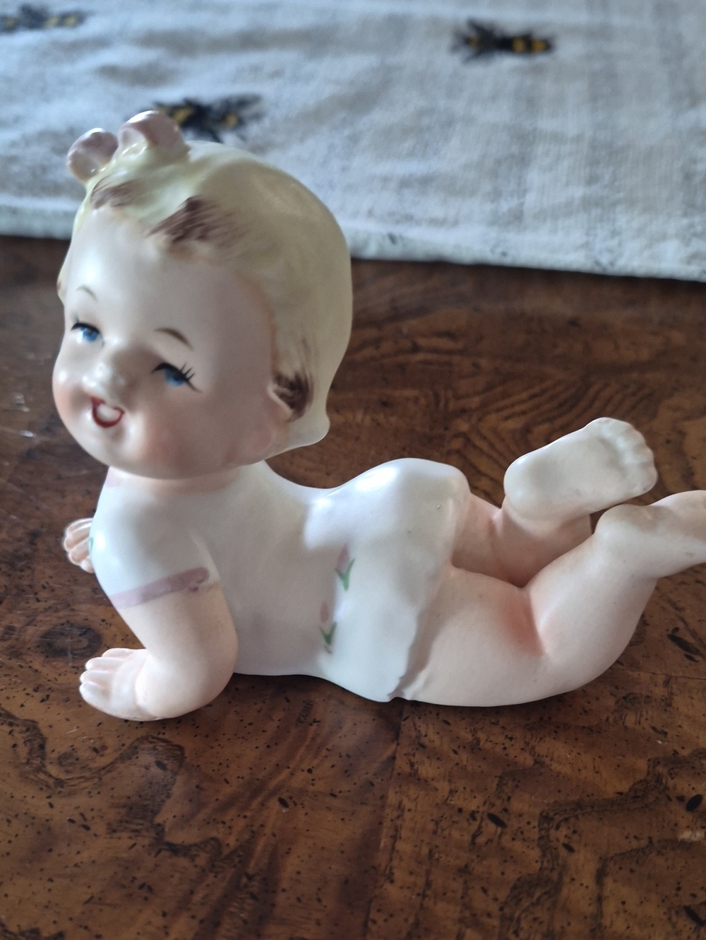 Vintage Bisque Porcelain Piano Baby